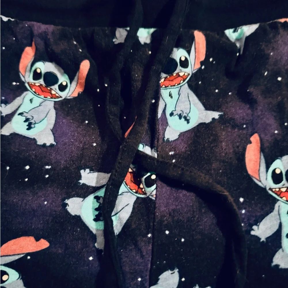 Disney Lilo & Stitch Pajama Bottoms XL Dark Navy Blue Sleepwear Unisex Women's